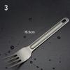 Portable Ultralight Titanium Long Handle Spoon Outdoor Camping Cookware Cutlery Fork Environmental Outdoor Picnic Accessories