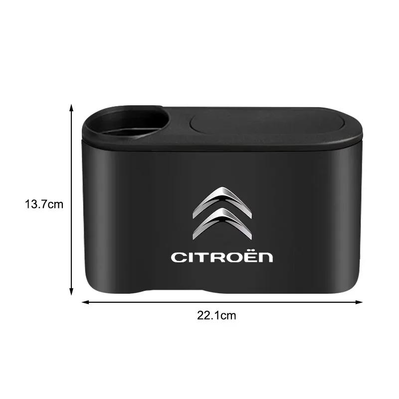 Portable Hanging Mini Car Trash Can Wastebasket Trash Can with Lid For Citroen C1 C2 C3 C4 C5 C6 C8 C4L DS3 DS4 DS5 DS5LS DS6