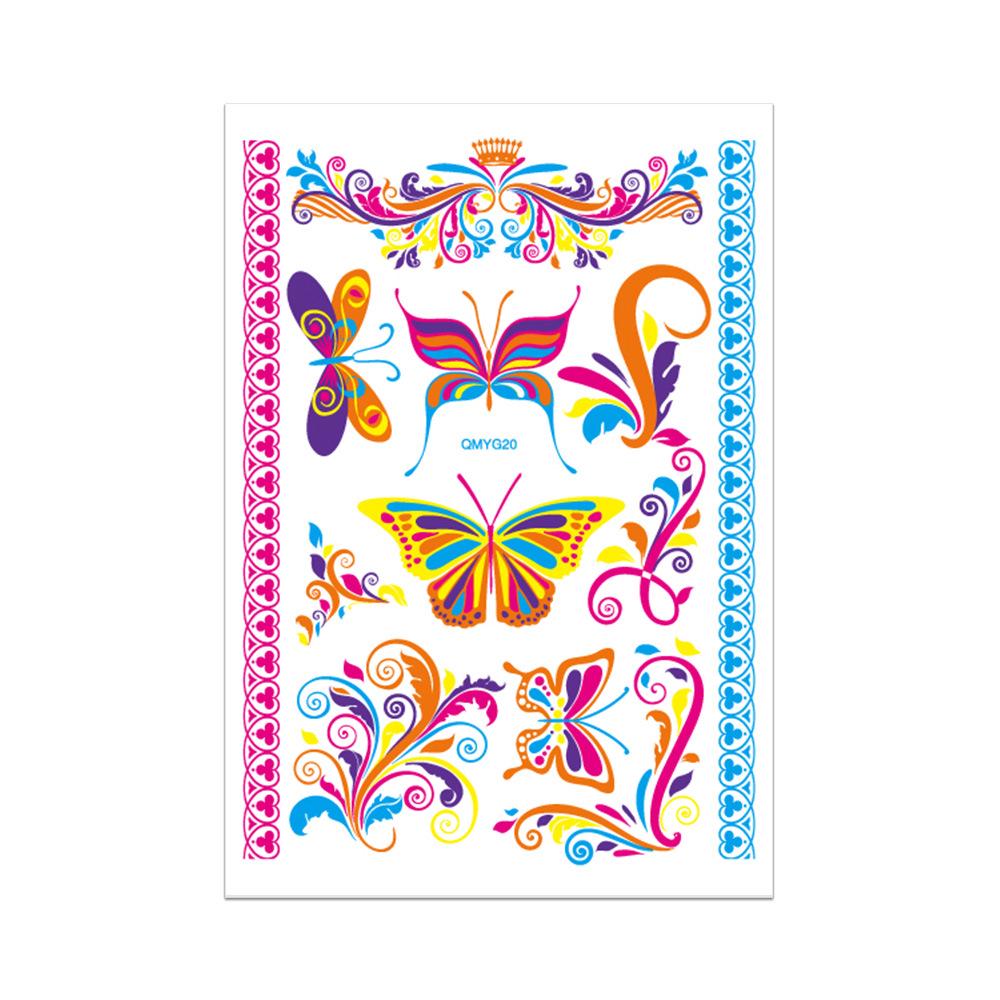 Creative Fluorescent Waterproof Full Arm and Face Tattoo Sticker