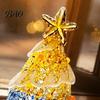 Holiday Desktop Decorations Hand Blown Glass Christmas Tree Figurine, Mini Tabletop Ornaments Xmas Ornament, Handmade Decoration Party Photo Props
