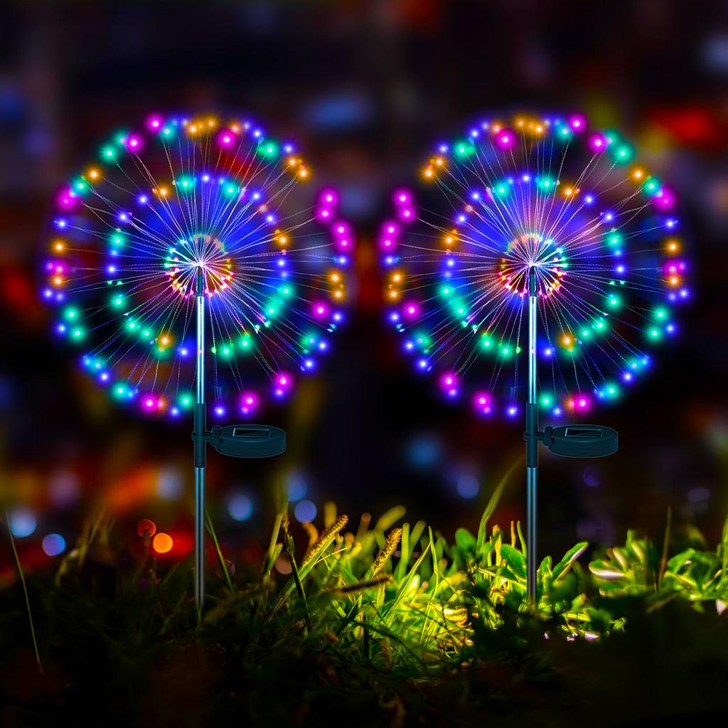 NEW Solar Firework Pathway Lights 420LED Outdoor Garden Decor Patio Lawn Landscape Yard Christmas Light