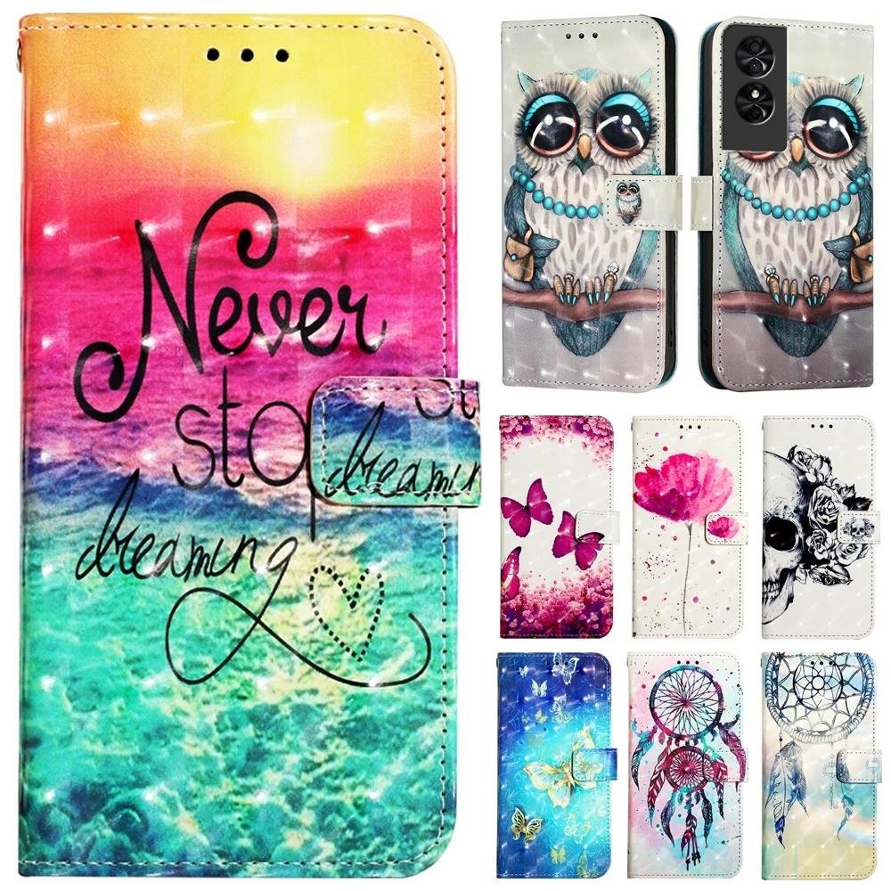 Leather Flip Case For TCL 50 XL 40 SE 30 XE 505 501 406 405 403 40R 30 Plus 20R 306 305 303 201 30T 30Z Book Wallet Phone Cover