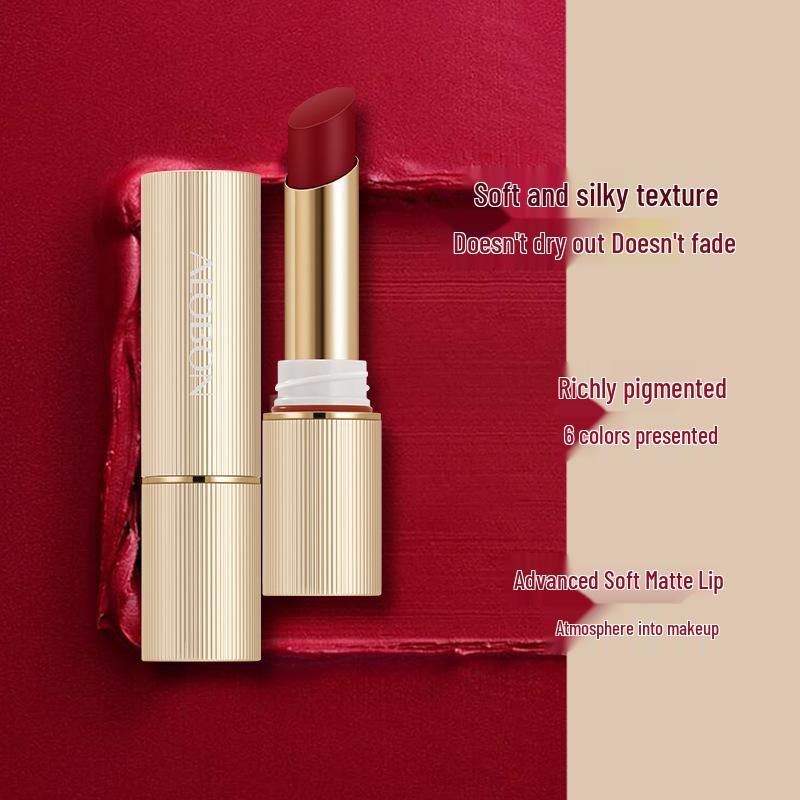 Yabang PT120 Velvet Matte Non-Stick Lipstick - True Red, Peach, Rose