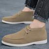 New Cool Men Suede Leather Casual Shoes Retro Designer Flat Skate Shoes Street Lace-up Sneaker