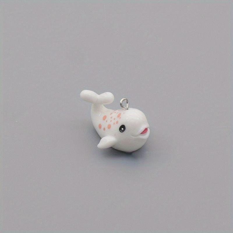 10pcs/set Resin Colored Goldfish Shark Marine Animal Series Ornament Pendant DIY Homemade Earrings Keychain Accessories