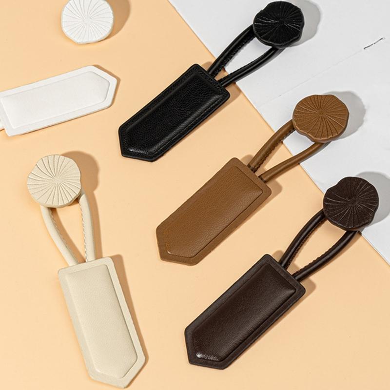 3pack PU Leather Horn Buckles Toggle Button Fasteners Handmade Sewing Buttons for Modern Clothing Enhancements