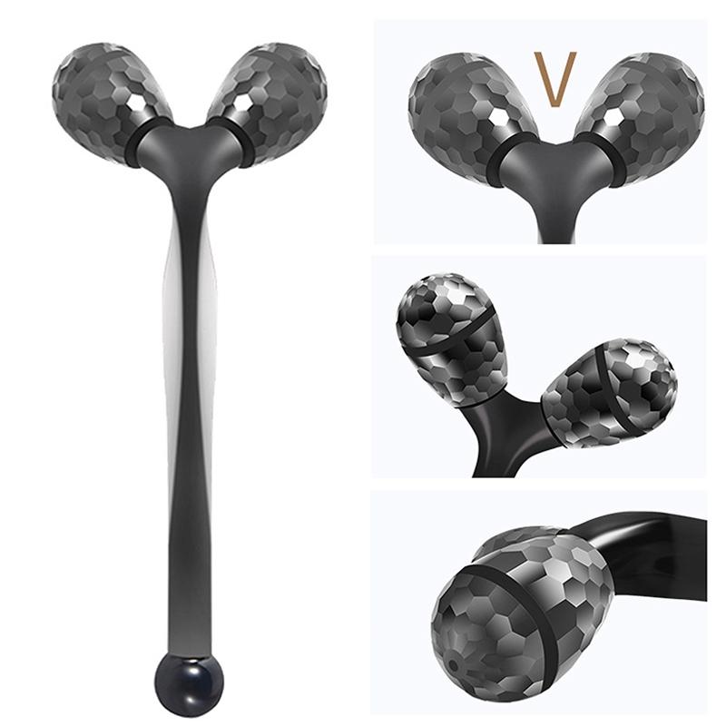 Manual Roller Massager Face Magnetic Massager Lift Face Roller Massager Y Shape Body Massage Tool Skin Care Tools Neck Massager