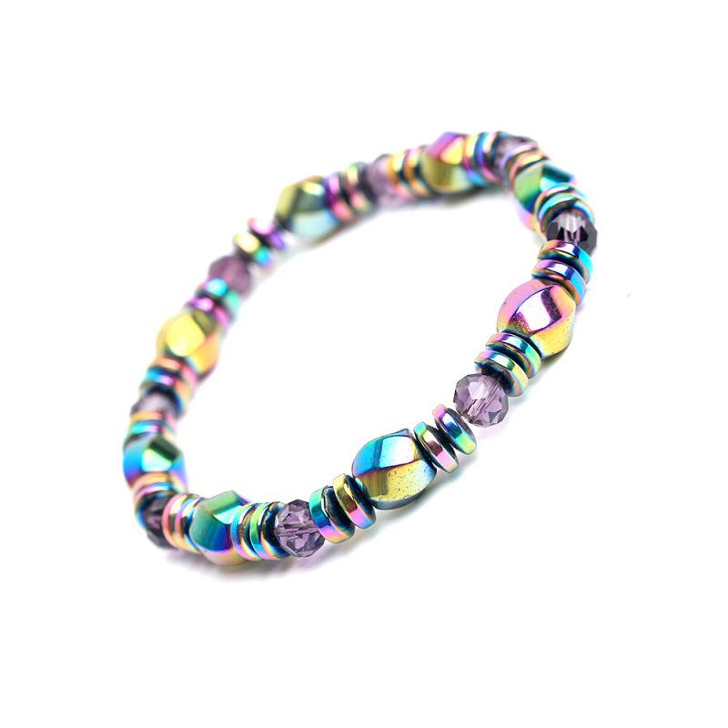 Black Titanium-Germanium Beaded Bracelet for Men & Women - Stylish European & American Design