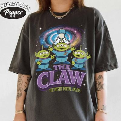 Retro Toy Story Aliens The Claw Shirt, Pizza Planet The Mystic Portal Awaits, Disney Pixar Fest Shirt 2026, Disneyland Pizza Planet Trip Tee