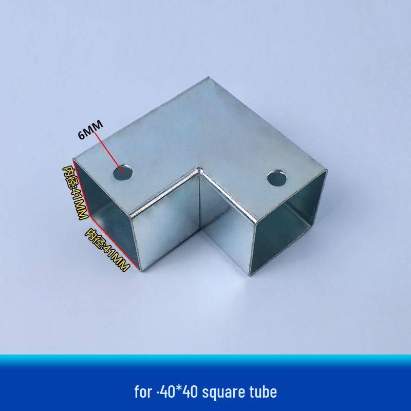 Wrought Iron Galvanized Steel Tube Corner Connectors – No-Weld Angle, Two-Way & Three-Way