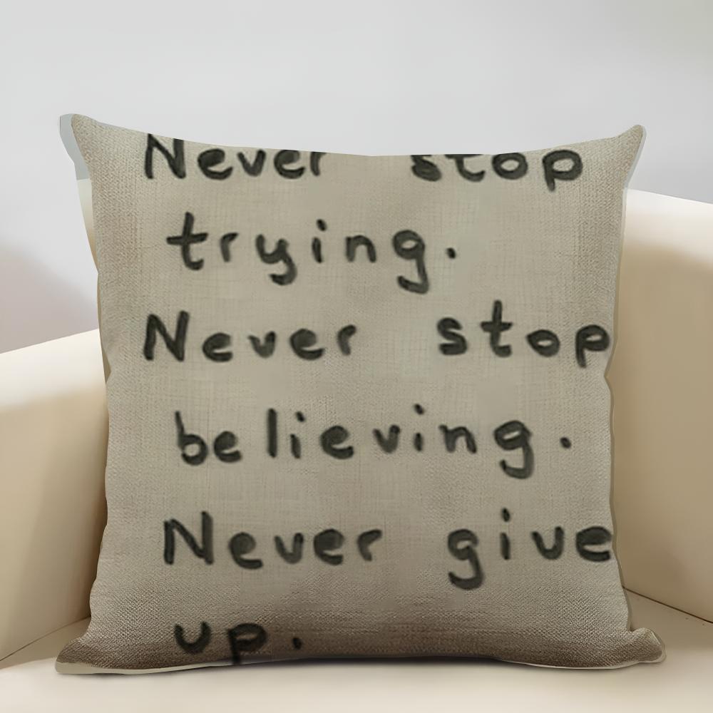 Classic lines Cushion Cover Household Decoration Linen Sofa Cushion Cover: Skin-Friendly & Breathable with Invisible Zipper