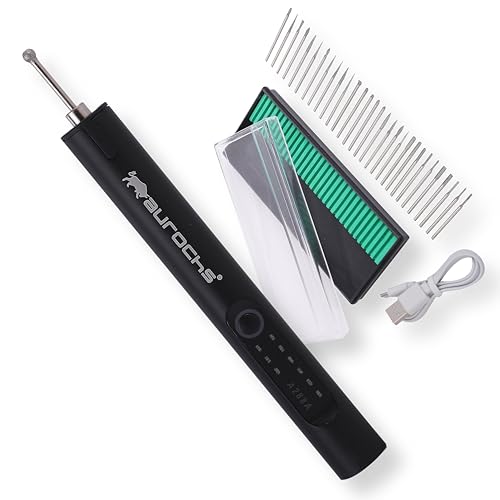 aurochs Rechargeable Mini Router, Plastic Model Tool, 3-Speed, Lighted, Type-C, Compact, Cordless, Electric, for Sanding, Carving, Drilling, Cutting,