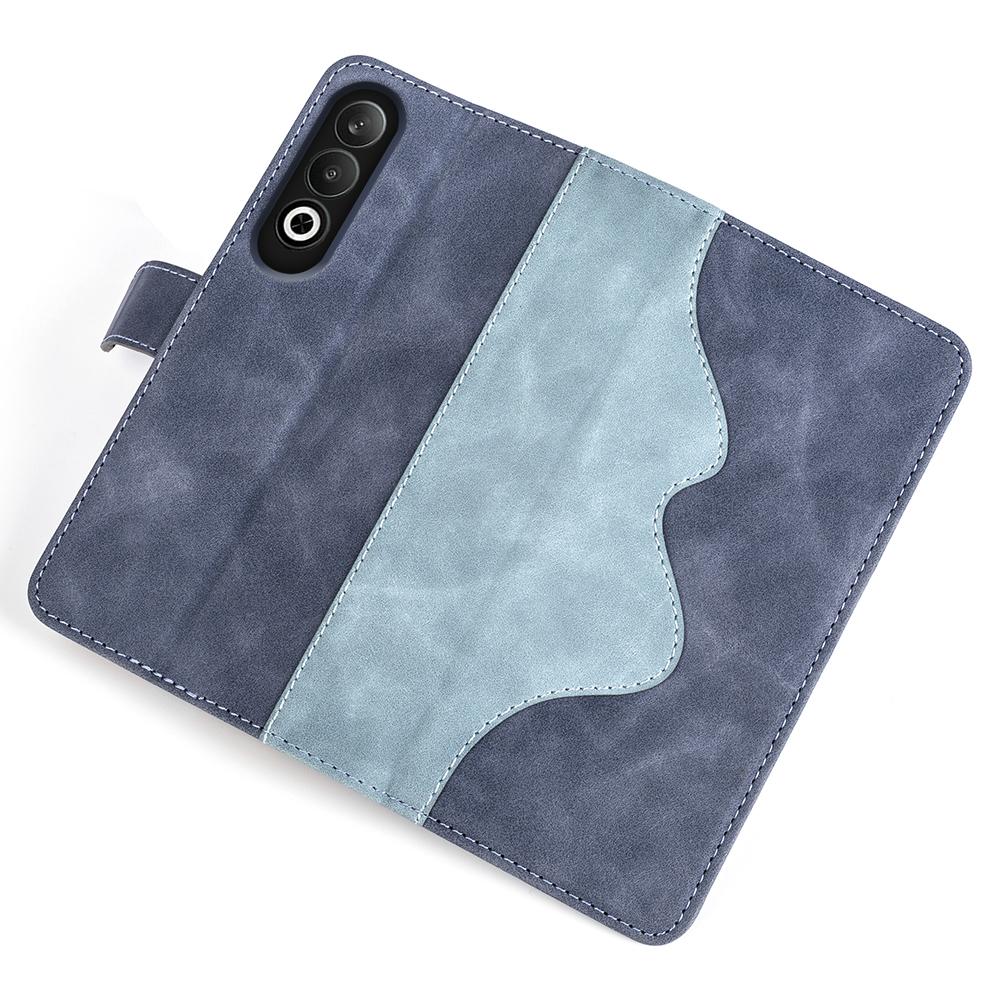 For OnePlus Nord CE4 5G/Oppo K12 Case Wallet Two-Color Splicing Leather Phone Cover