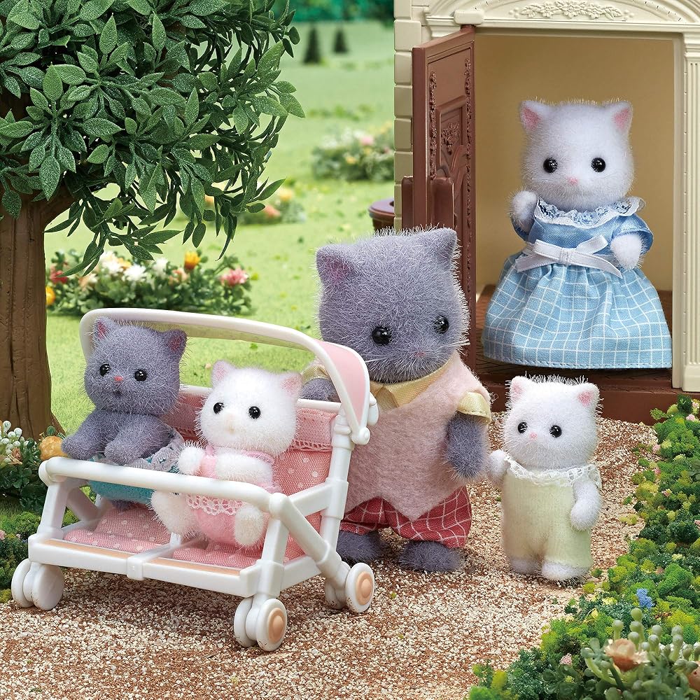 EPOCH Sylvanian Families Gato Persa Boneca Bebê Brinquedo 3,5 polegadas
