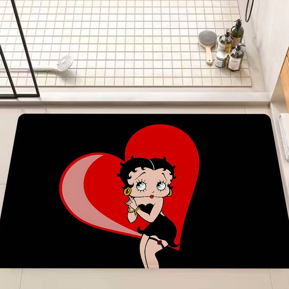 B-Betty Girl B-Boops Door Mat Washable Non-Slip Living Room Sofa Chairs Area Mat Kitchen Doormat Area Rug