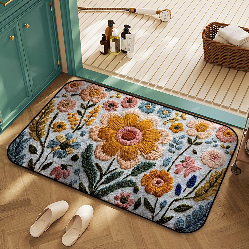 Printed Floor Mats, Home Entrance Decorative Mats, Bathroom and Toilet Non-slip Mats