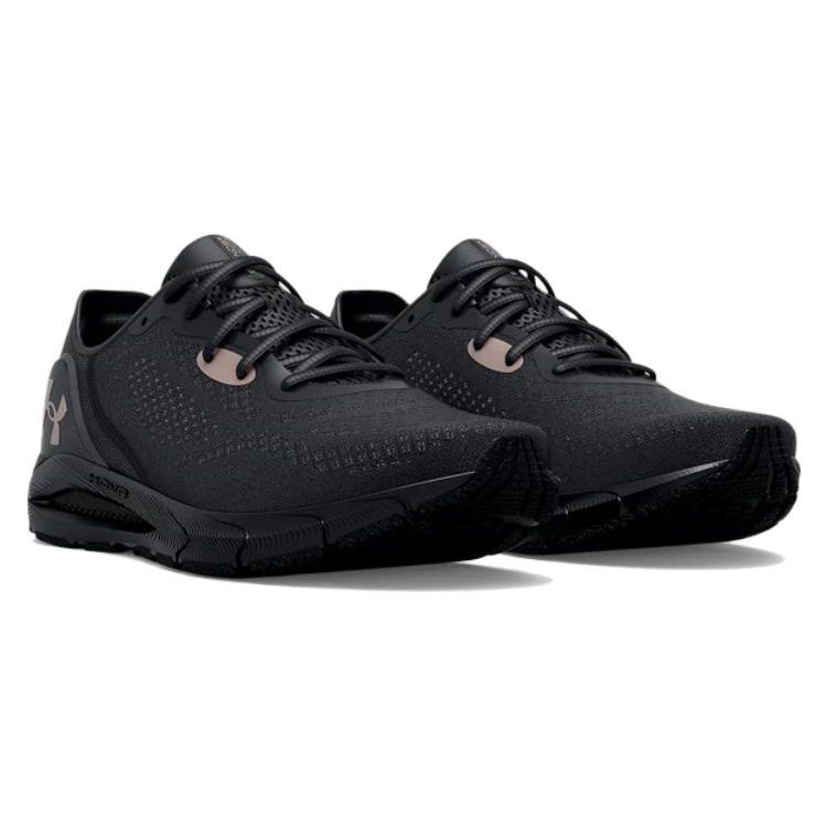 Under Armour HOVR Sonic 5 Comfortable Fashionable Fabric Low-Top Casual Running Shoes Women sneaker Black 3025659-002