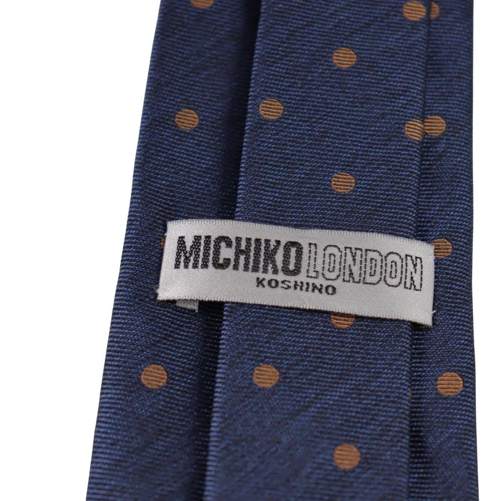 [Michiko London] Gift Boxed Italian Fabric, Made in Japan, Fabric in Italy Necktie, Brand, Polka Dot, Silk, Cotton, Gift, Present, Men's, Women's,