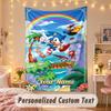 Custom Personalized Tapestry,Sonic Print Custom Name Text Wall Art Hanging for Bedroom