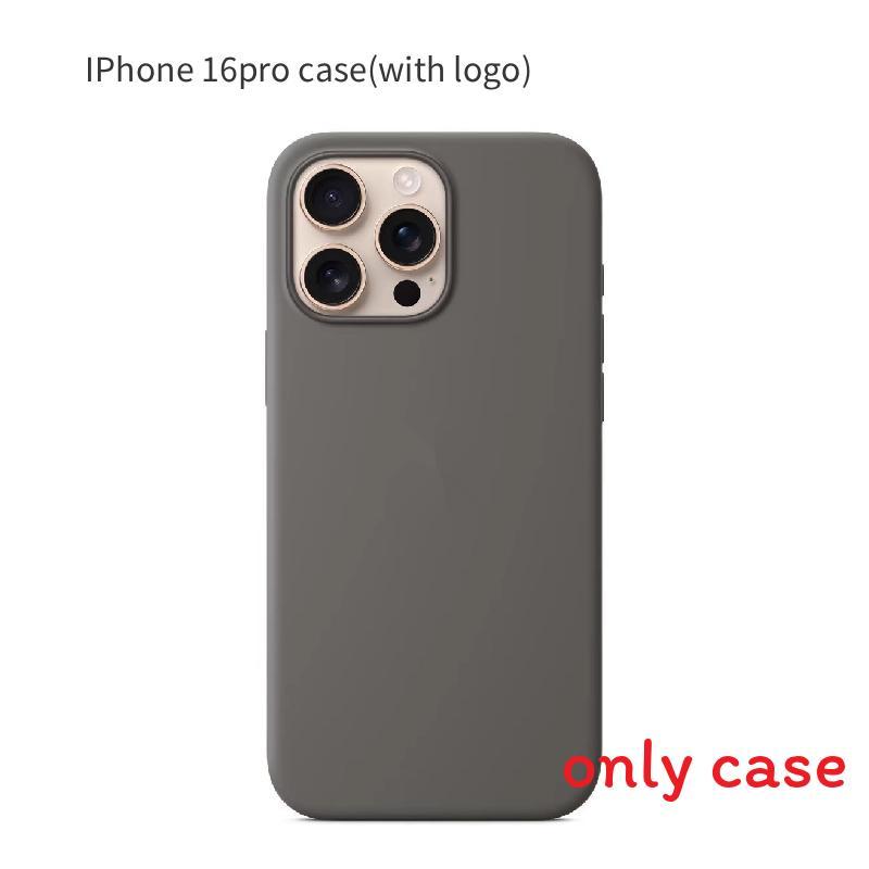 Iphone16 Pro For Solid Color Magnetic Silicone Phone Protective Case With Logo