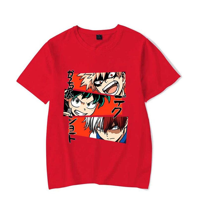 New Funny Deku Bakugou Katsuki Todoroki Shoto Print T-Shirt Womans Men Casual Tops Summer Cool T Shirt Plus Size Tops Tees