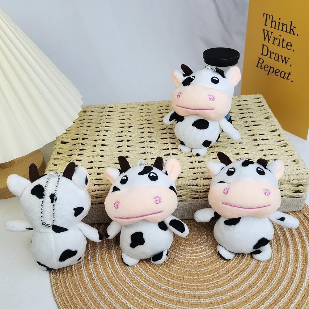Charming Miniature Cow Plush Keychain Soft And Cuddly Gift For Weddings And Events
