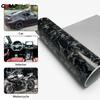 Noir Mat Forgé Carbone Vinyle Adhésif Autocollant Véhicule Moto sur le Capot Covering Autocollants Décalcomanies pour Accessoires de Voiture