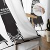 African Woman Ethnic Porcelain Sheer Curtain For Bedroom Tulle Voile Curtain For Kitchen Living Room Decor Window Treatment