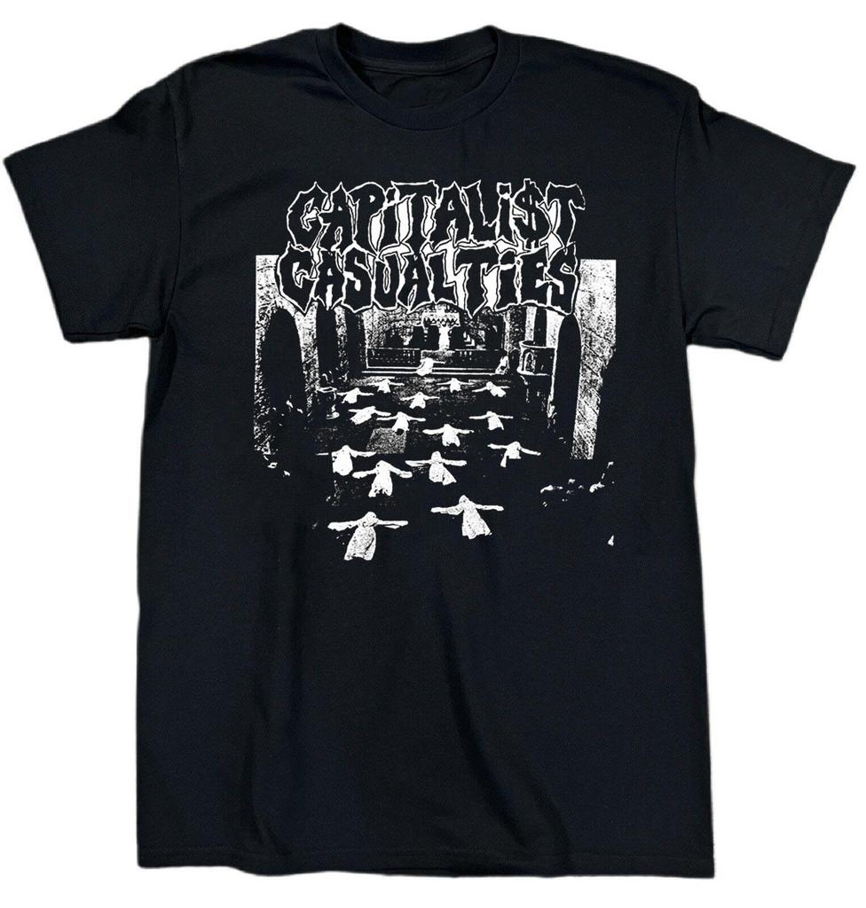 Capitalist Casualties Band Album Short Sleeve Cotton Black T Shirt JU748