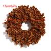 Handmade Wool Hair Tie - Ethnic Style Golden Velvet Flower Headwear, Multi-color Options