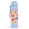 1PC Heart Love Seamless Pattern Print 750ml Color Plastic Sports Water Bottle Leakproof Flip Straw Lid Suitable for Sports Office Home Use