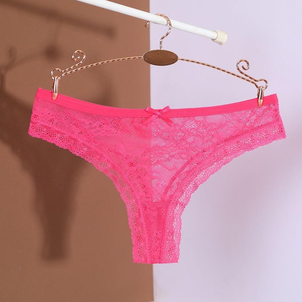 Transparent Mesh Briefs Women Low Waist Romantic T Panties Mesh Sheer Lace Thong Ladies Girls Gift