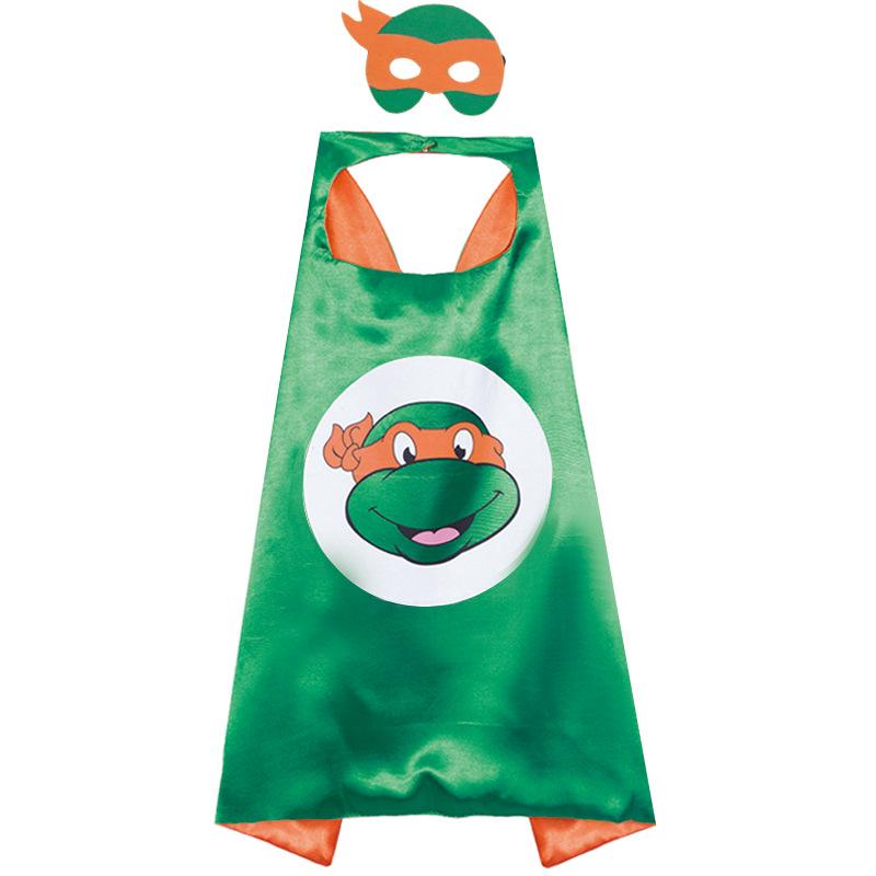 Children's Double-Layer Ninja Turtle Cosplay Cape - Halloween & Christmas Costume