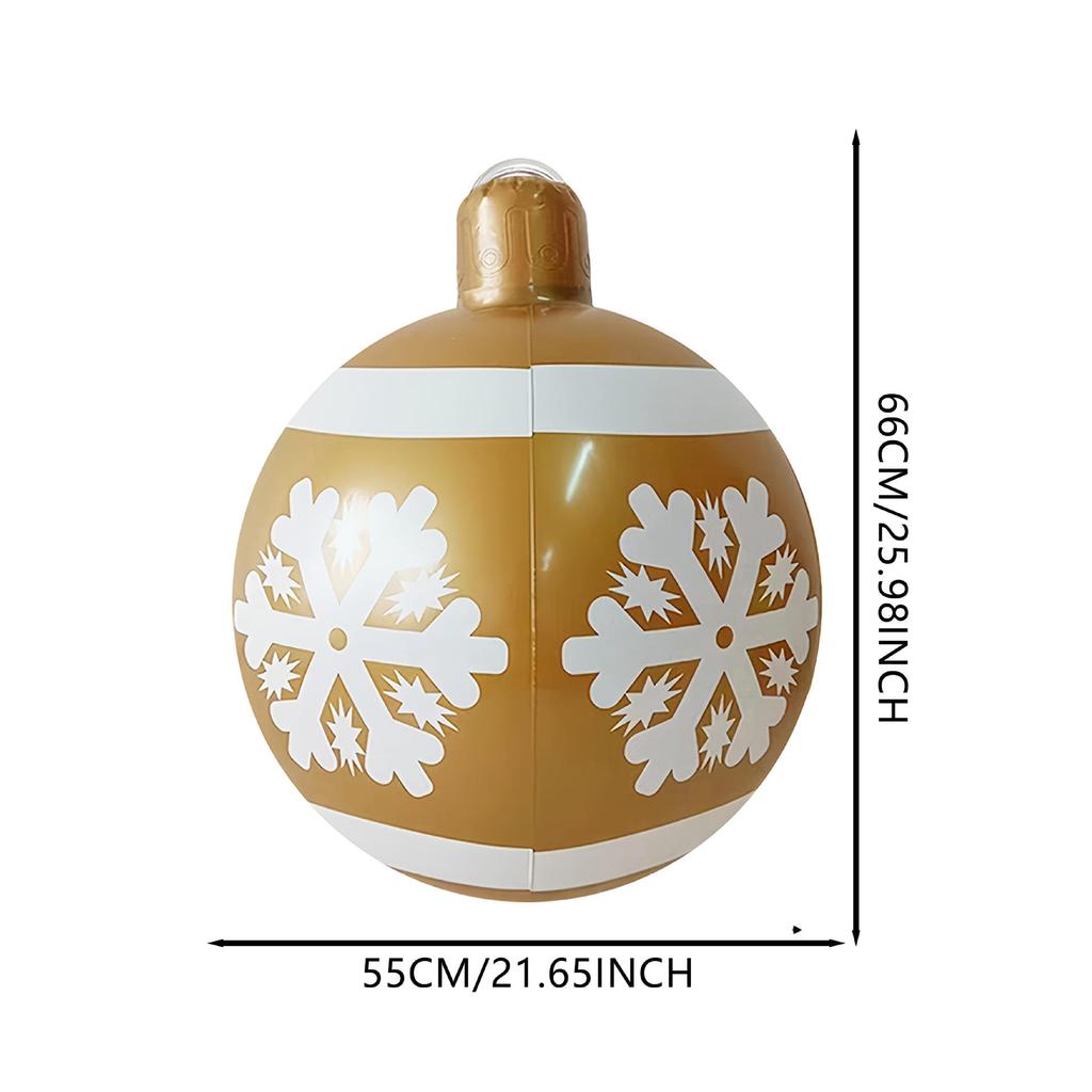 New Plastic Inflatable Christmas Ball - Holiday Decor Ball with Thickened Eco-Friendly PVC