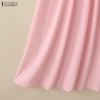 ZANZEA Women CasuaL V-Neck Summer Short Sleeve Dress