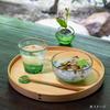 Aderia Glass Six Ocean Gift Made in Glass Nature Traditional Handcrafted in a Japanese Nordic Style (ADERIA) [Tsugaru Bowl, Colors, Design, Boxed,