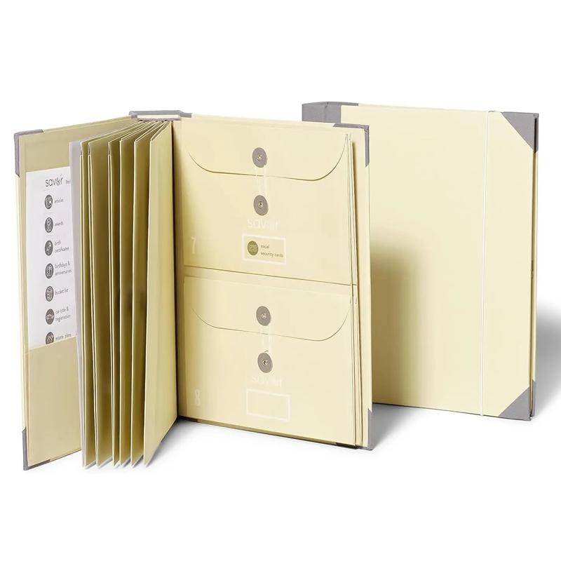 Органайзер для документов формата А4 Семейный органайзер для документов Папка для файлов формата А4/Legal Свидетельства о рождении Жизненный органайзер бежевый