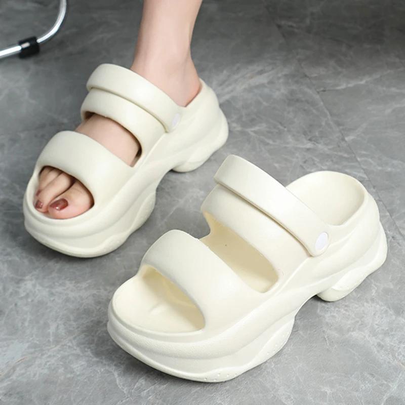 Rimocy Sweet Candy-Coloured Chunky Platform Sandals Womens Summer Eva Sandels Light Comfortable Anti-Odorant Slippers