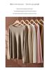 Women's Long Sleeve One-Shoulder Cashmere Knit Sweater - Mid-Length, Rolled Edge, Autumn/Winter Collection