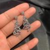 Christmas Earrings Colorful Zircon Micro-Inlaid Christmas Tree Delicate Girl Silver Stud Earrings Women