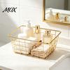 Gouden Gesmeed IJzeren Containers Opbergmand, Scandinavische Stijl Draad Organizer Bak, Grote Kledingkast Kleding Organisatie Bakken Capaciteit Decoratieve Container voor