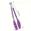1pc Stainless Steel Cooking Tongs with Silicone Head Small Tongs, for Serving, Grilling, Salad Ice Cubes,Ideal Choice for Home Kitchen