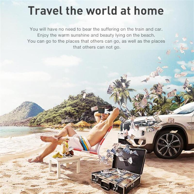 VR 3D Glasses, Head-Mounted for Smartphones, Anti-Blue Light Lenses, Immersive Video Games