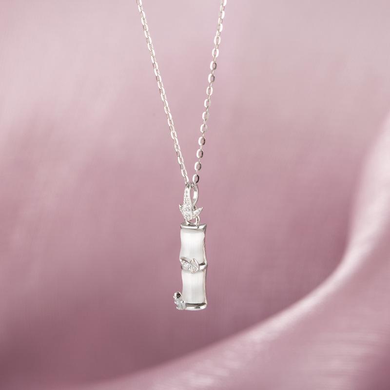 

Ожерелье Banyan Tree S925 Silver Bamboo Clavicle - женский корейский модный дизайн NS860 платиновый