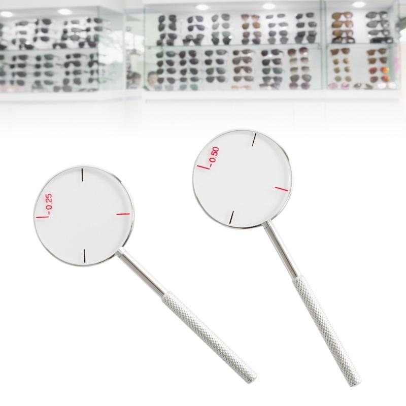 2 Parçalı Yuvarlak Optik Çapraz Silindir Lens Alet Seti Diyoptri Optik Aletler Diyoptri Kiti Kolay Kullanım Dayanıklı