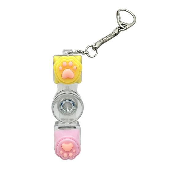 LED Light-up Keyboard Fidget Spinner Toy Decompression Button Finger Clicker Toy 2/3/4/5/6-Keys Fidget Keychain Stress Relief Desk Toy