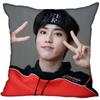 New Han Jisung KPOP Pillow Cover Bedroom Home Office Decorative Pillowcase Square Zipper Pillow Cases 45X45CM Satin Soft No Fade