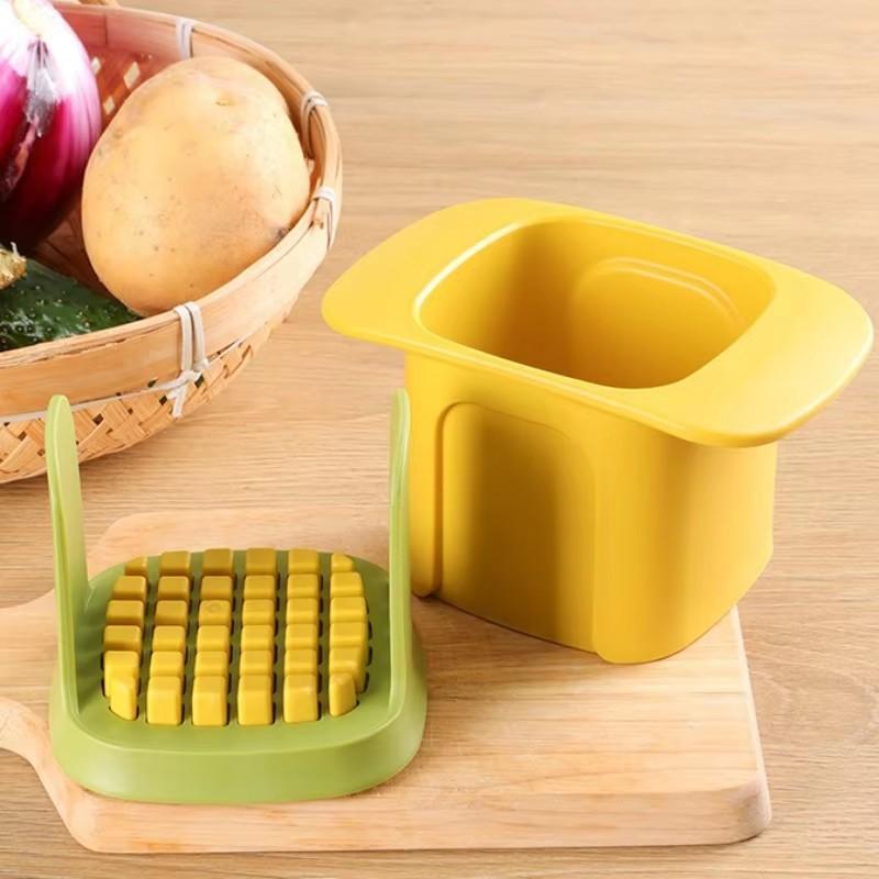 Multifunctional Cucumber Potato Slicer Household Hand Pressure Onion Dicer Vegetable Chopper French Fries Cutter Kitchen Gadgets
