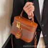 Contrast Color Niche Texture Box Bag Small Bag Women's 2025 New Trendy Fashion Versatile Casual Shoulder Messenger Bag