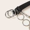 Synthetic Womens Trendy Leather Waist Belt With Alloy Buckle And Double Rings For Fashionable Looks Street